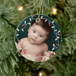 Ornamento De Cerâmica A Corda De Pastel Acende 1 rua De Natal Como Avós