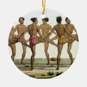 Ornamento De Cerâmica A dança dos insulares de Caroline, chapeia 22 'do