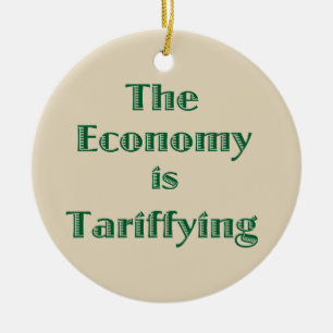 Ornamento De Cerâmica A economia está tarifando