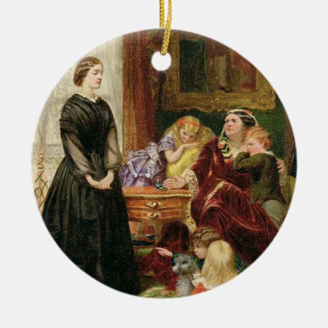 Ornamento De Cerâmica A educadora, 1860 (óleo em canvas) (Frente)