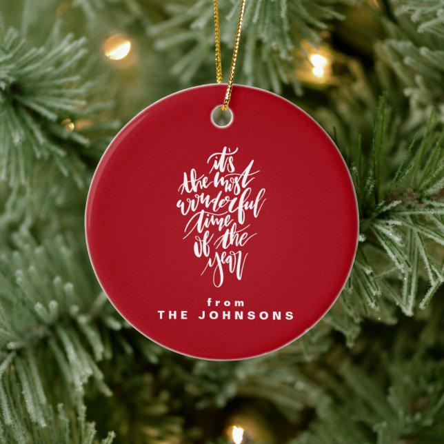 Ornamento De Cerâmica a época mais maravilhosa do ano... (Árvore)