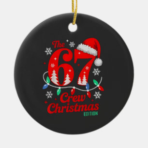 Ornamento De Cerâmica A Equipe de Natal 67 Edição Six Seven Brainrot  
