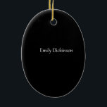 Ornamento De Cerâmica A esperança de Emily Dickinson é uma coisa com<br><div class="desc">Exerpted de um poema bonito de Emily Dickinson,  "esperança é uma coisa com a linha de abertura das penas" tem o subtexto optimista que se nutrido e ensinado,  a esperança pode voar.</div>