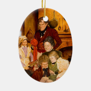 Ornamento De Cerâmica A família de Cratchit