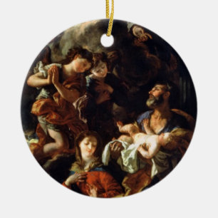 Ornamento De Cerâmica A família santamente (óleo em canvas)