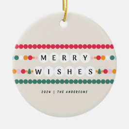 Ornamento De Cerâmica A Feliz Colorida Bracelet da Amizade Deseja Alegri