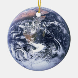 Ornamento De Cerâmica A Foto da Terra Blue Marble