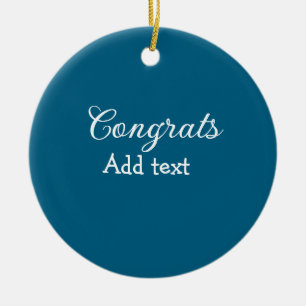 Ornamento De Cerâmica A graduação mínima simples de parabéns adiciona