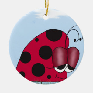 Ornamento De Cerâmica A ilustração Euphoric Ladybug