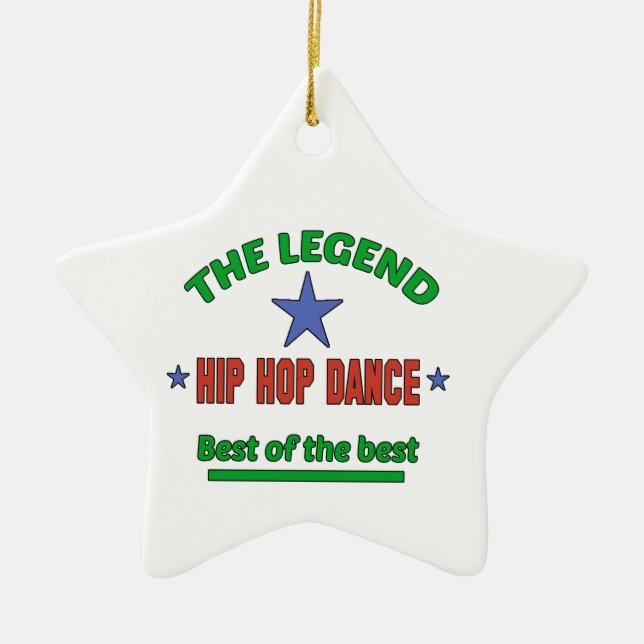 Ornamento De Cerâmica A legenda da dança de Hip Hop (Frente)