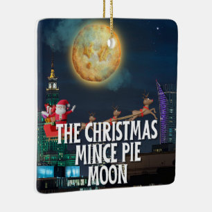 Ornamento De Cerâmica A lua de tarte de Natal