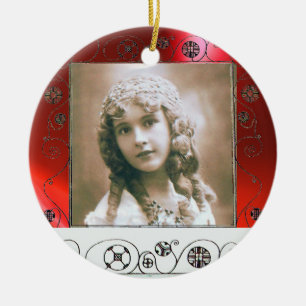 Ornamento De Cerâmica A MÁGICA RODA MODELO da FOTO, rubi vermelho
