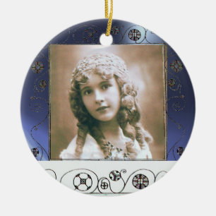Ornamento De Cerâmica A MÁGICA RODA MODELO da FOTO, topázio azul