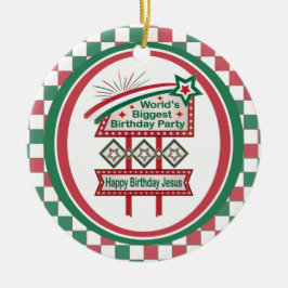 Ornamento De Cerâmica A maior Festa de aniversário do mundo
