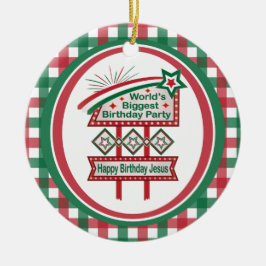 Ornamento De Cerâmica A maior Festa de aniversário do mundo