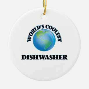 Ornamento De Cerâmica A máquina de lavar louça a mais fresca do mundo