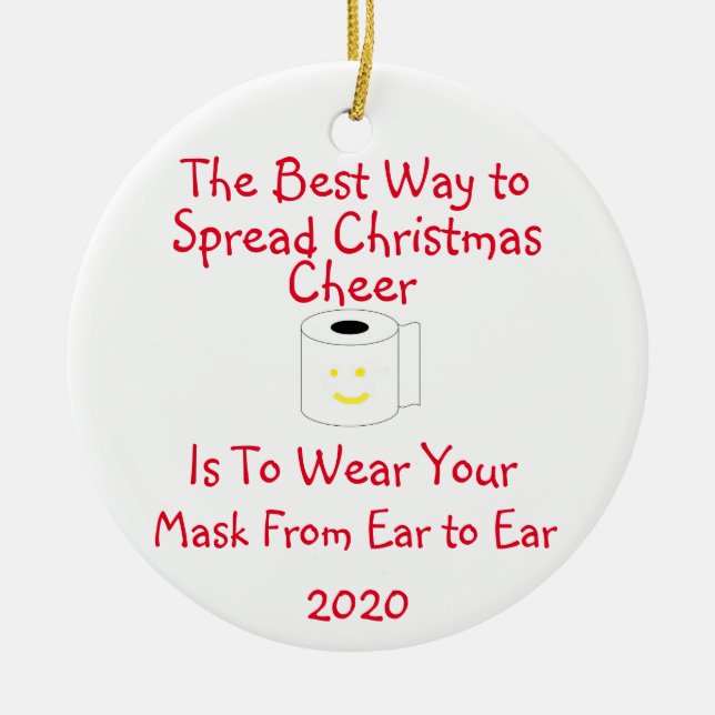 Ornamento De Cerâmica A melhor maneira de espalhar o Natal (Frente)