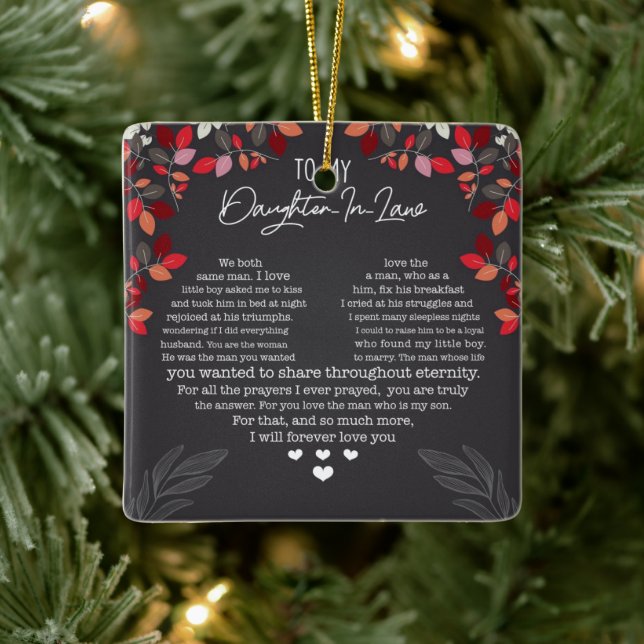 Ornamento De Cerâmica À minha filha na Ordem da Lei (Árvore)