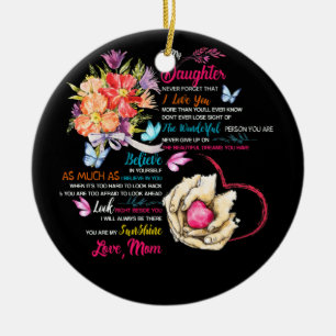 Ornamento De Cerâmica À Minha Filha Presente Da Mãe Que Corresponde À Fa