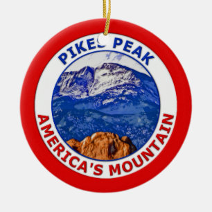 Ornamento De Cerâmica A montanha de América máxima dos piques