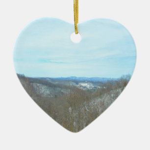 Ornamento De Cerâmica A montanha nevado West Virginia negligencia