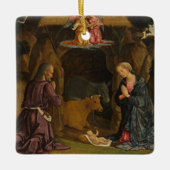 Ornamento De Cerâmica A natividade, 1480s (Frente)