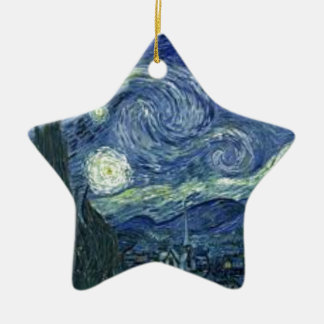 Ornamento De Cerâmica A Noite Estrelado Van de Gogh (The Starry Night)
