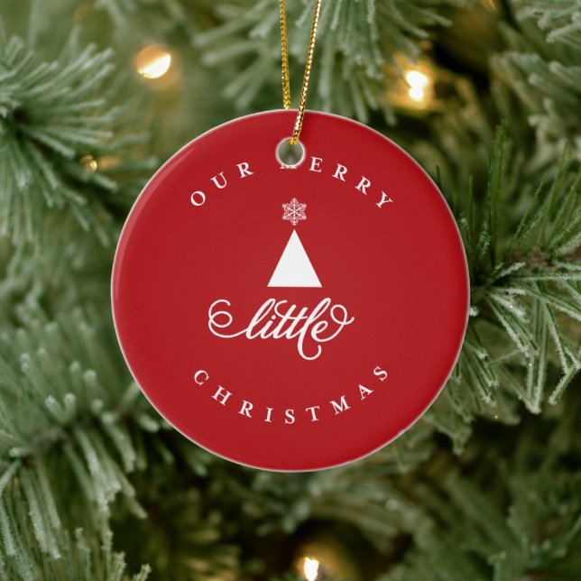 Ornamento De Cerâmica A nossa Feliz Pequeno Natal Bonito Bebê 1rua Natal (Árvore)