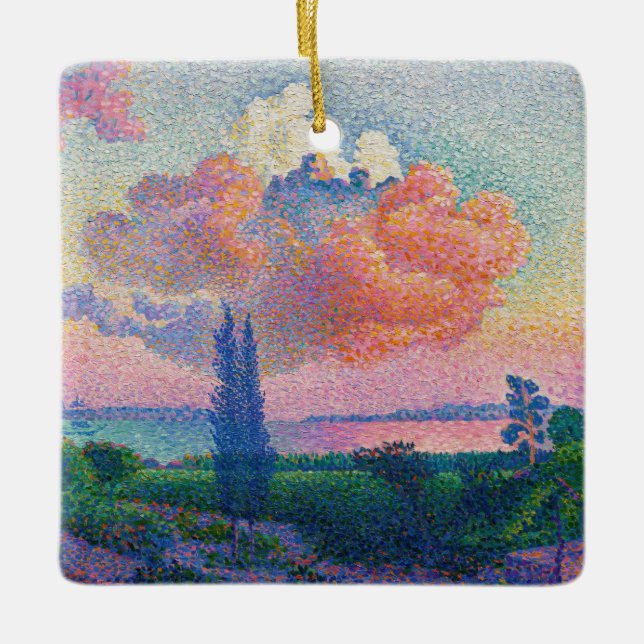 Ornamento De Cerâmica A Nuvem Rosa, pintura de Henri-Edmond Cross (Frente)