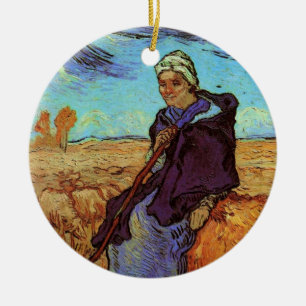 Ornamento De Cerâmica A Pastora (segundo Millet) por Vincent van Gogh