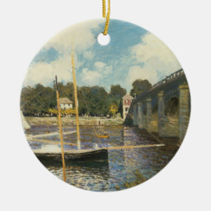 Ornamento De Cerâmica A Ponte da Rodovia em Argenteuil por Claude Monet