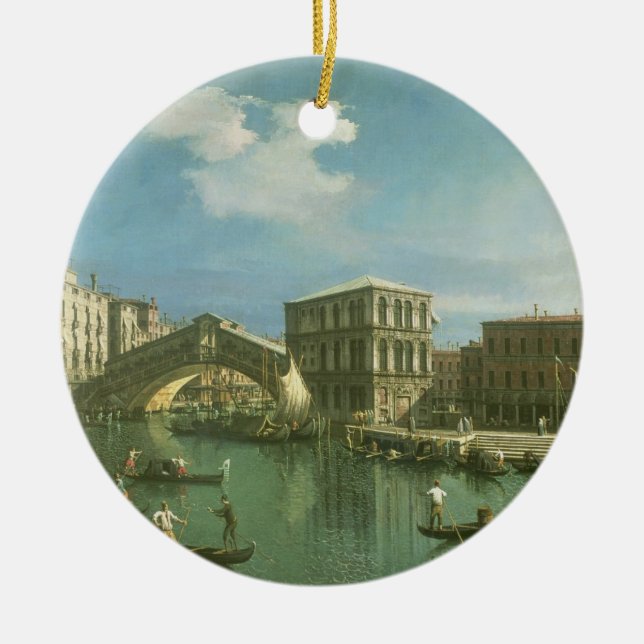 Ornamento De Cerâmica A ponte de Rialto, Veneza (Frente)