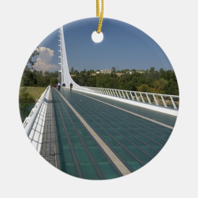 Ornamento De Cerâmica A Ponte Relógio de Sol em Turtle Bay (Frente)