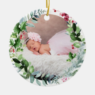 Ornamento De Cerâmica A primeira coroa de inverno do PixDezines Baby