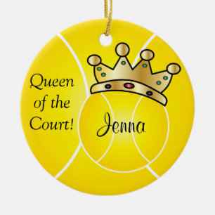 Ornamento De Cerâmica A rainha amarela do tênis Ball  da corte