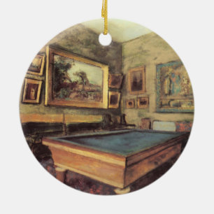 Ornamento De Cerâmica A Sala de Bilhar em Menil Hubert por Edgar Degas