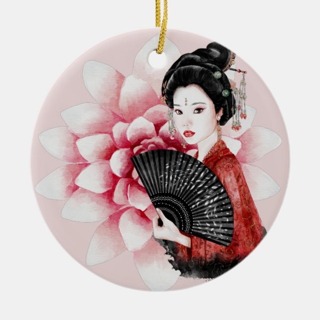 Ornamento De Cerâmica A Série Okinawa Design 34  (Frente)
