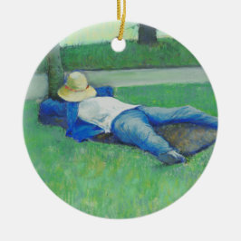 Ornamento De Cerâmica A Sesta (por Gustave Caillebotte)