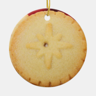 Ornamento De Cerâmica A torta uma do Mincemeat do Natal tomou partido