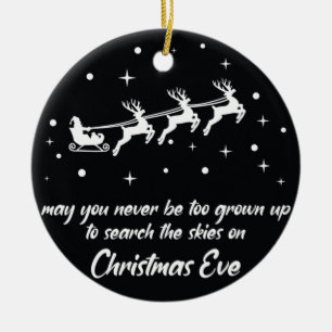 Ornamento De Cerâmica A véspera de Natal nunca foi tão crescida para pro