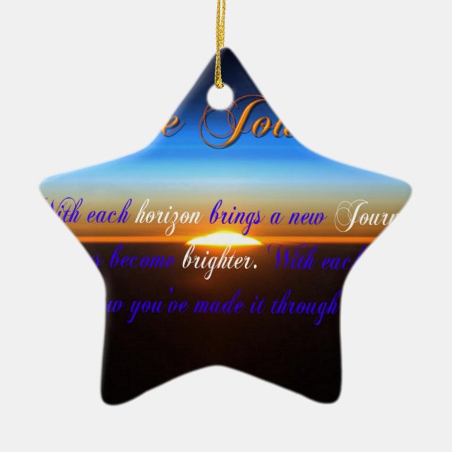 Ornamento De Cerâmica A viagem (Frente)