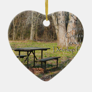 Ornamento De Cerâmica a vida é como uma câmera