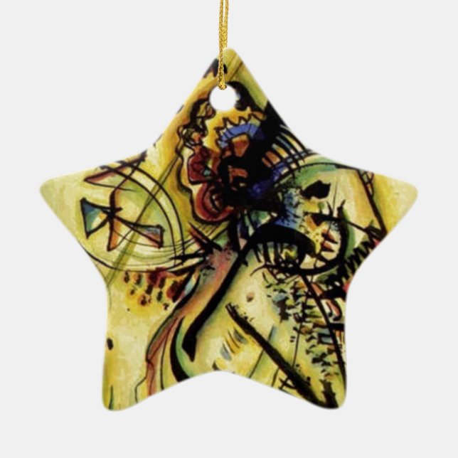 Ornamento De Cerâmica À Voz Desconhecida de Kandinsky (Frente)
