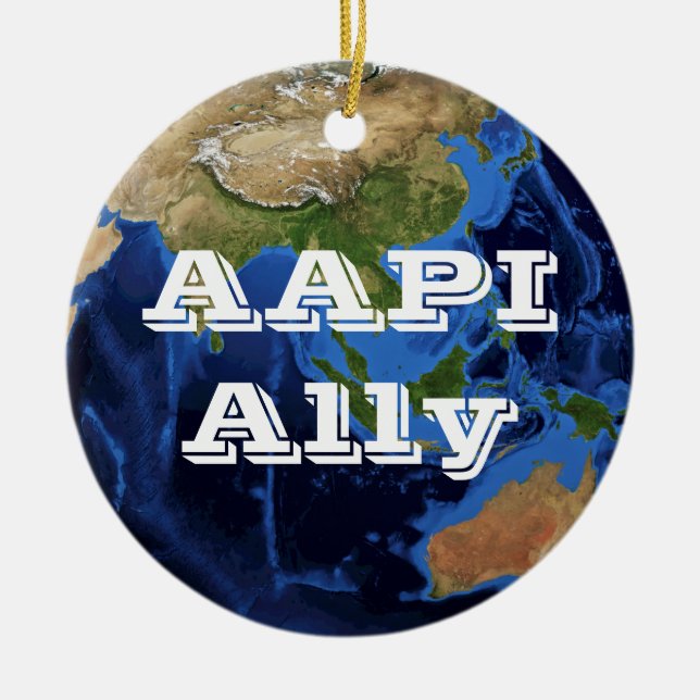 Ornamento De Cerâmica AAPI Ally (Frente)