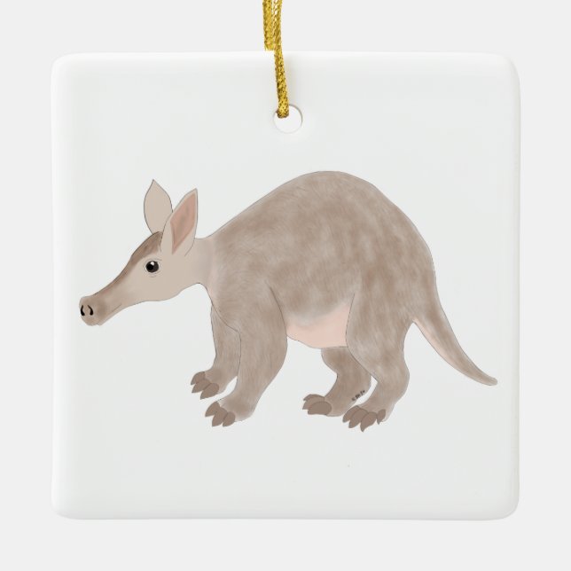 Ornamento De Cerâmica Aardvark Ornament (Frente)