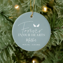 Abas de anjo azul Árvore de Natal Memorial