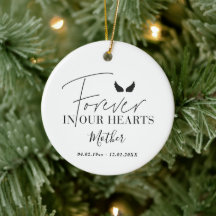 Abas de anjo personalizadas Árvore de Natal Memori