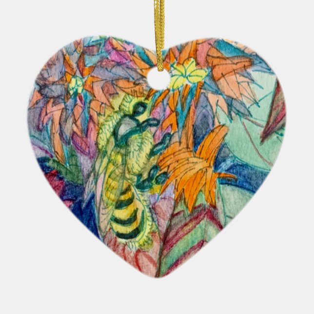 Ornamento De Cerâmica Abelha (Frente)