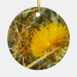 Ornamento De Cerâmica Abelhas e Estrelas (Centaurea solstitialis)