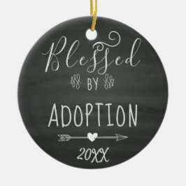 Ornamento De Cerâmica Abençoado pela adopção - a assistência social,